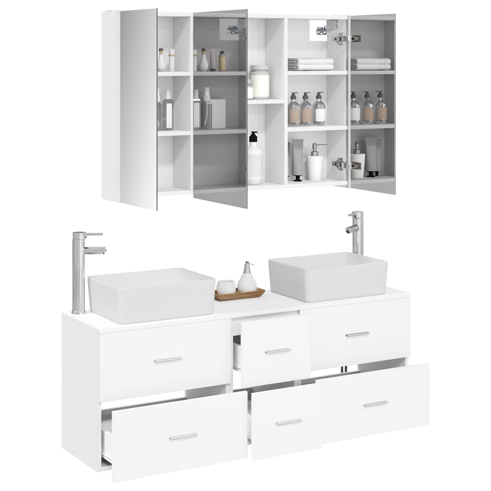 Set namještaja za kupaonicu 4 pcs Bijela