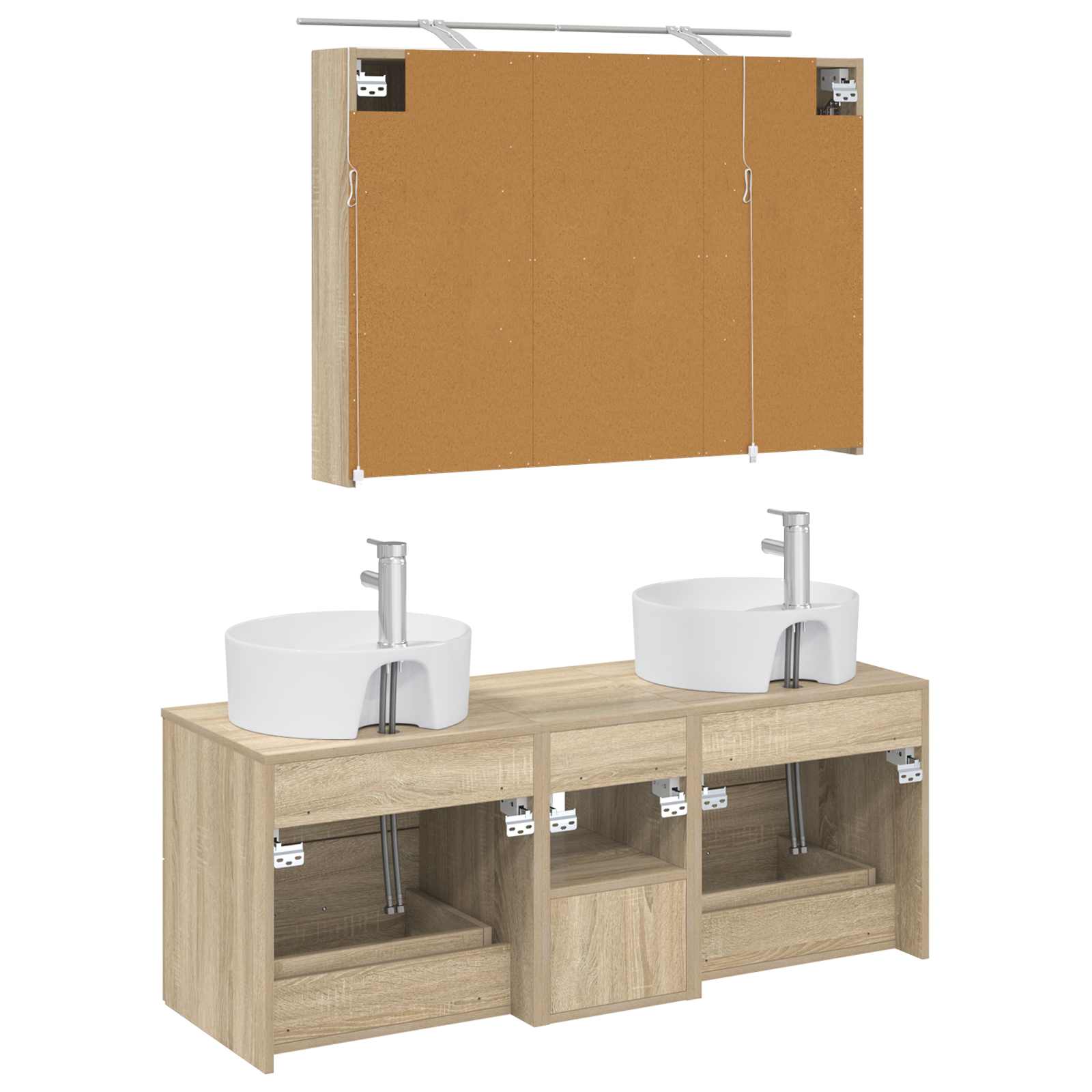 Set namještaja za kupaonicu 4 pcs Hrast sonoma
