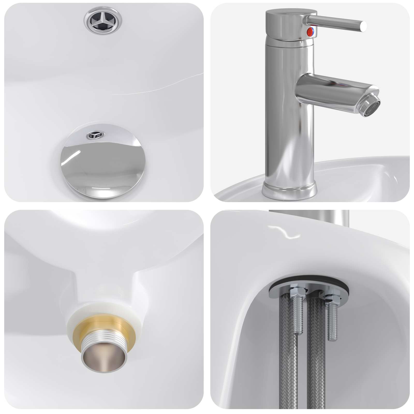 Set namještaja za kupaonicu 4 pcs Siva Sonoma
