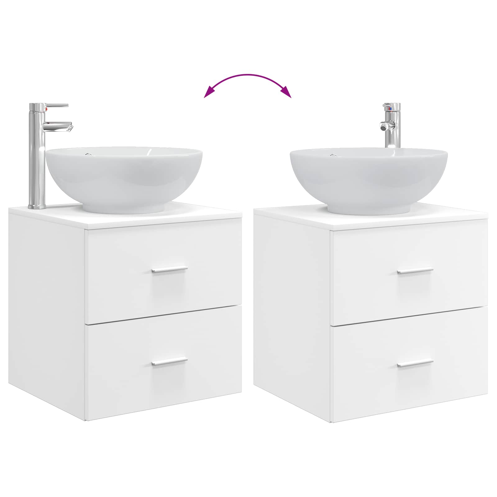 Set namještaja za kupaonicu 4 pcs Bijela