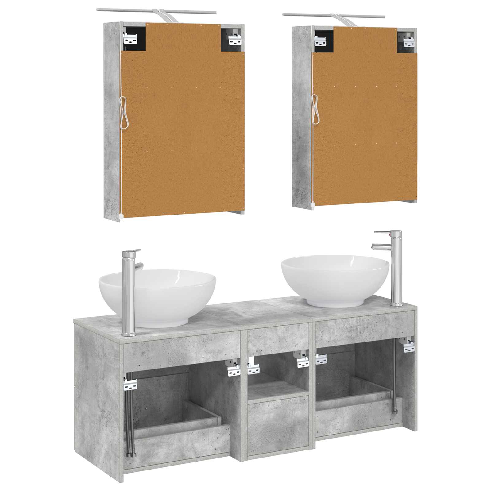 Set namještaja za kupaonicu 5 pcs Betonska siva
