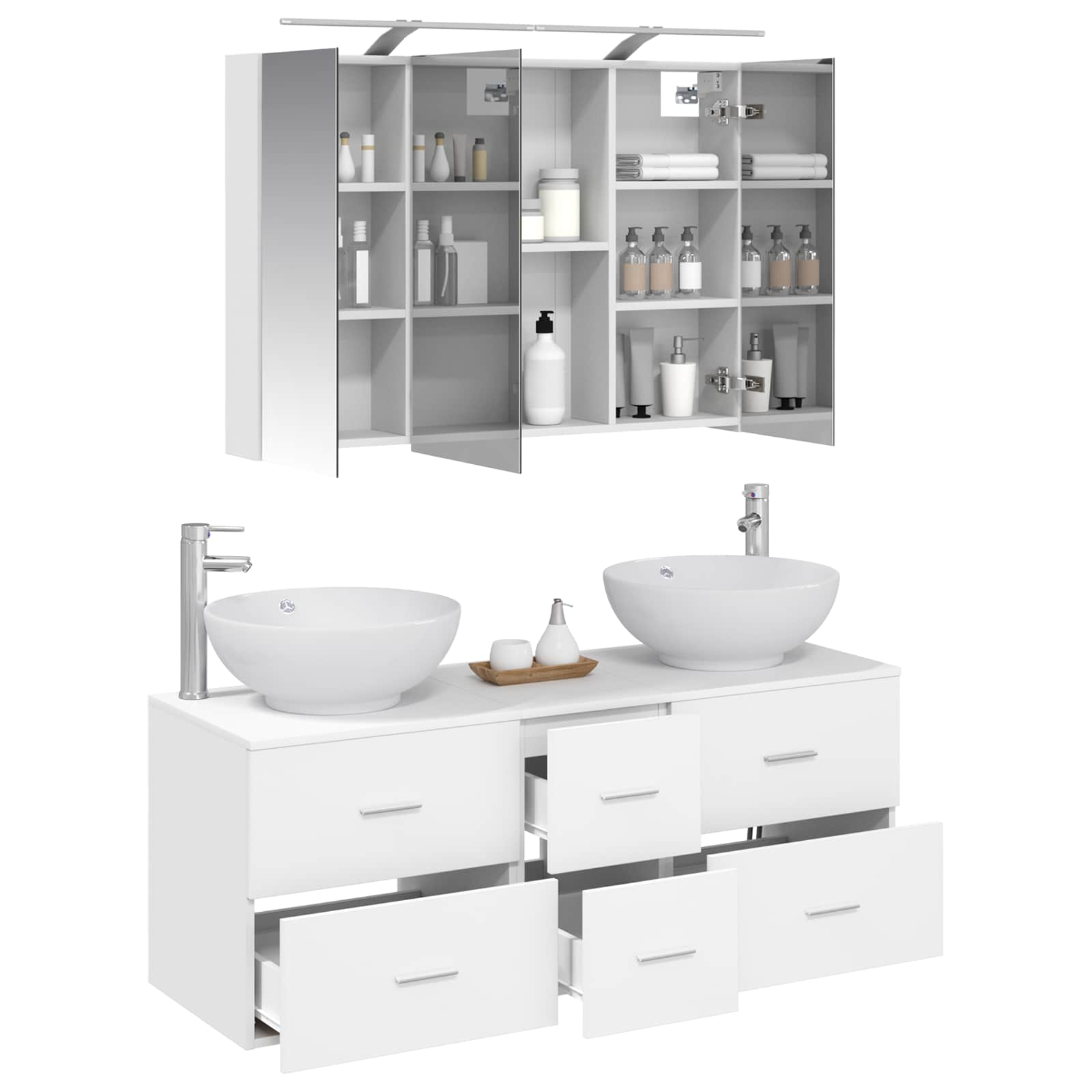 Set namještaja za kupaonicu 4 pcs Bijela