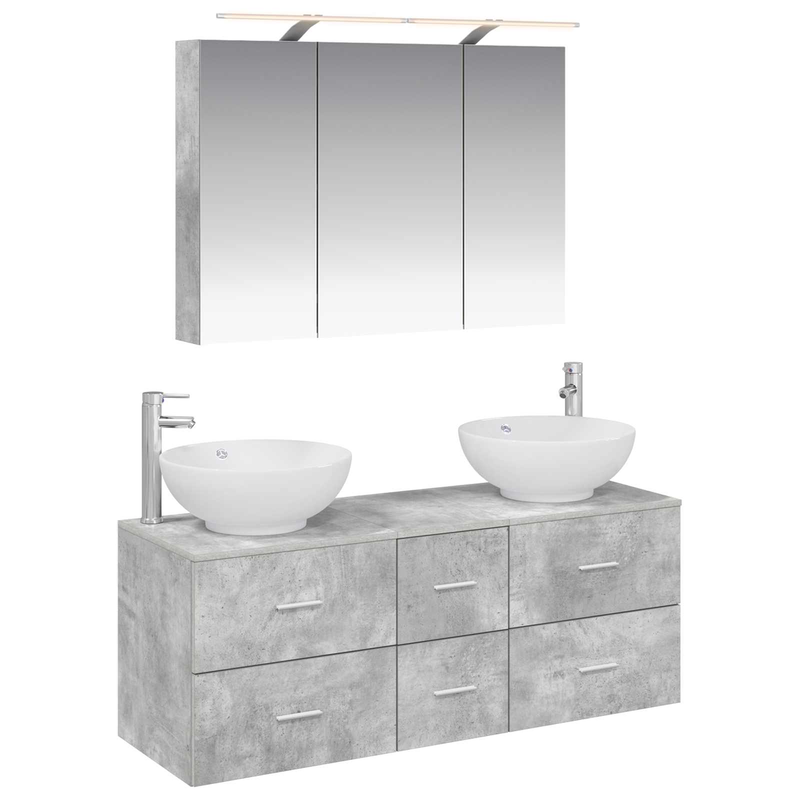 Set namještaja za kupaonicu 4 pcs Betonska siva