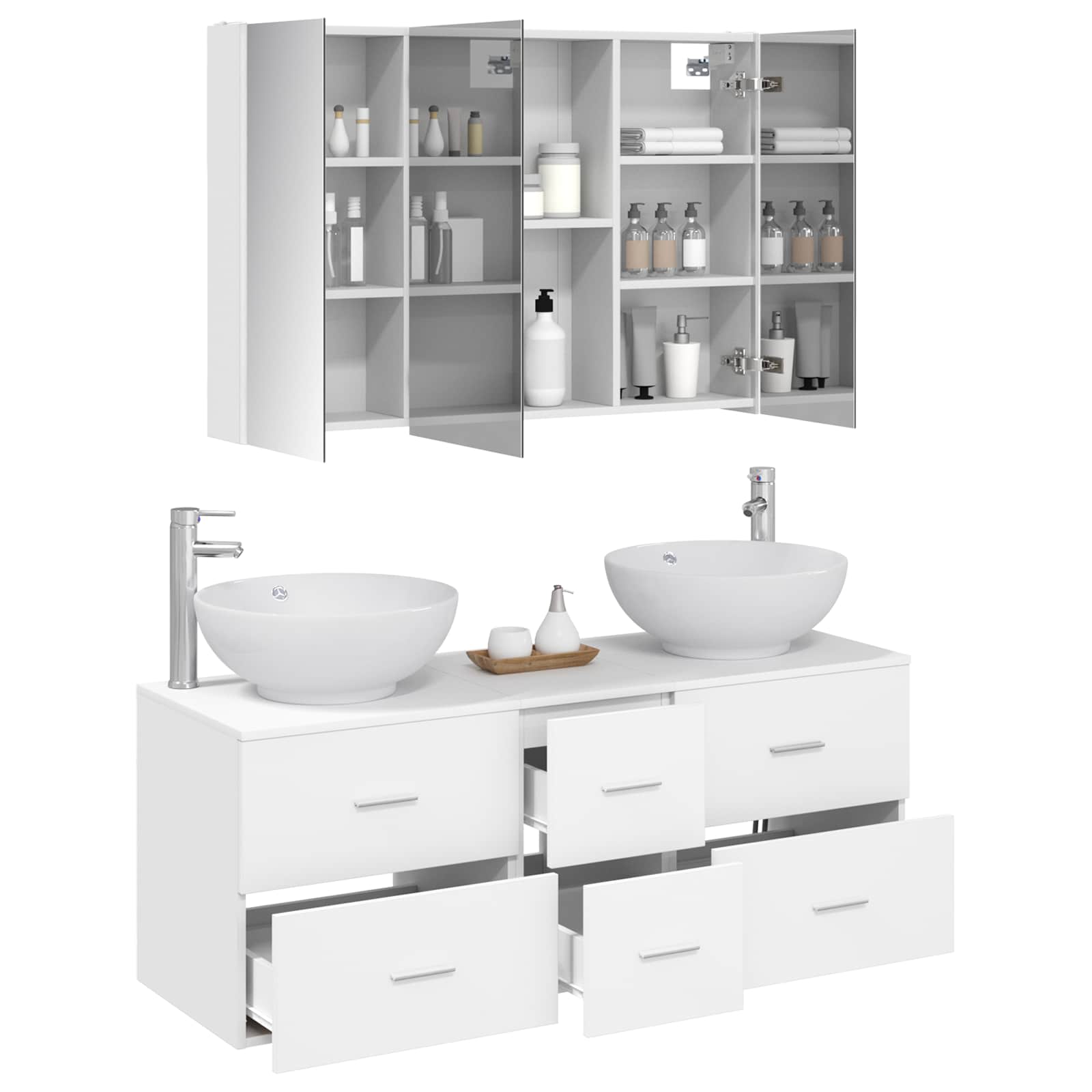 Set namještaja za kupaonicu 4 pcs Bijela