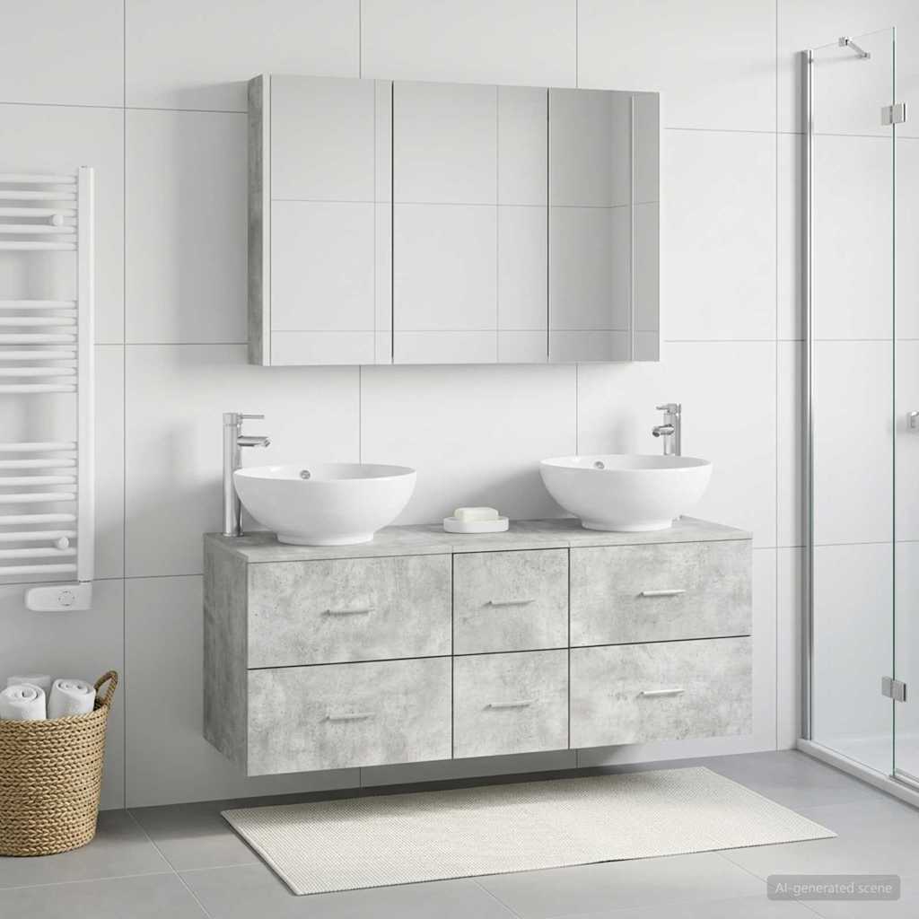 Set namještaja za kupaonicu 4 pcs Betonska siva