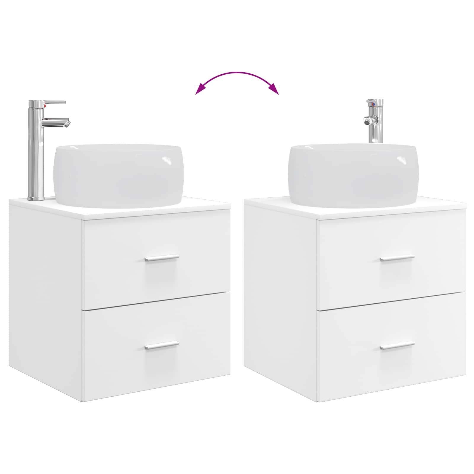 Set namještaja za kupaonicu 4 pcs Bijela