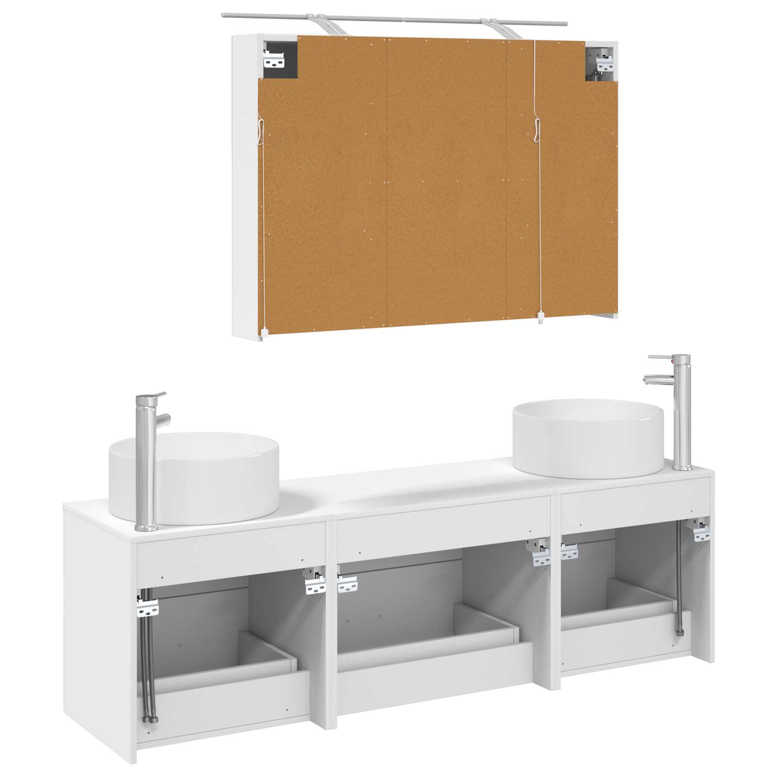 Set namještaja za kupaonicu 4 pcs Bijela
