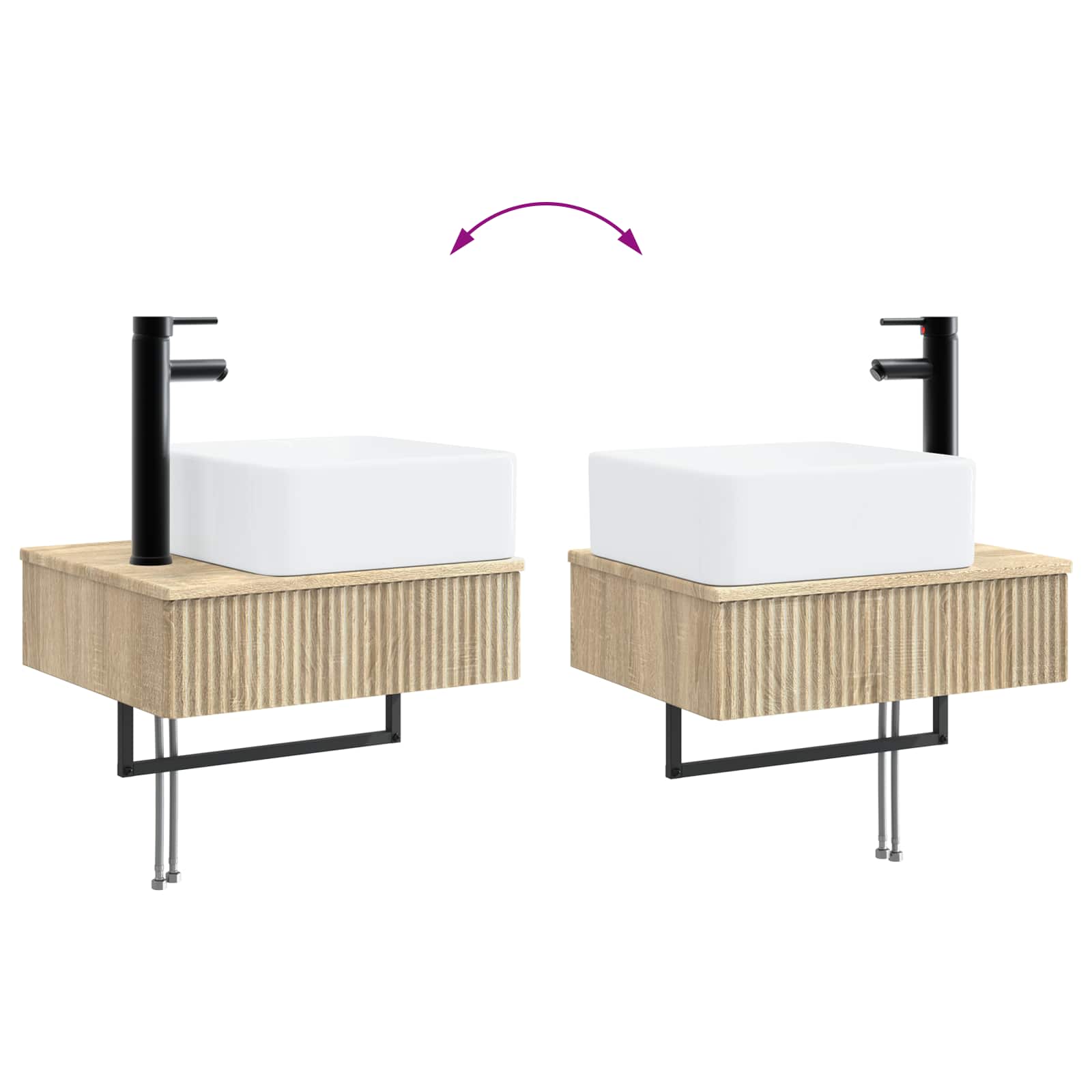 Set namještaja za kupaonicu 6 pcs Hrast sonoma