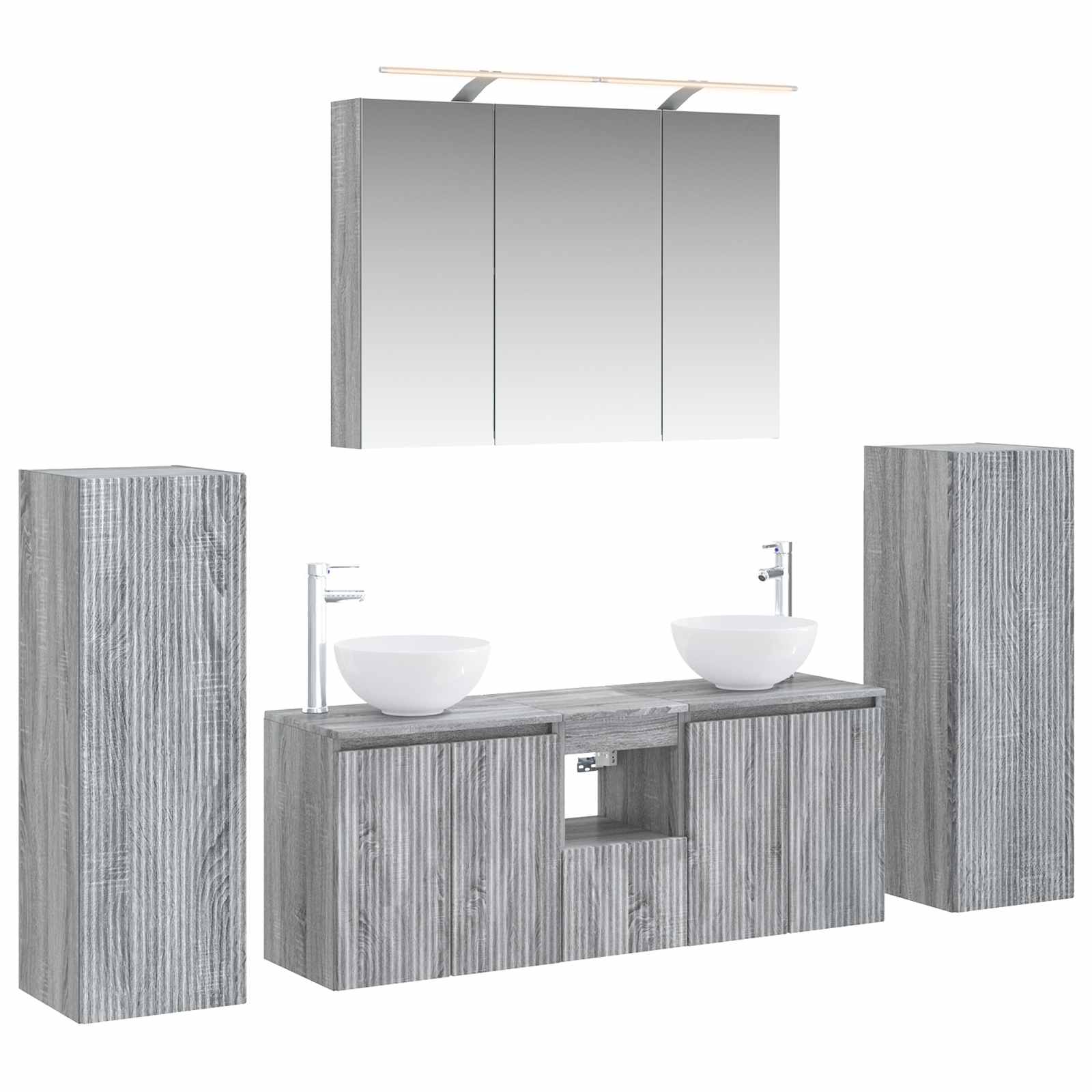 Set namještaja za kupaonicu 6 pcs Siva Sonoma