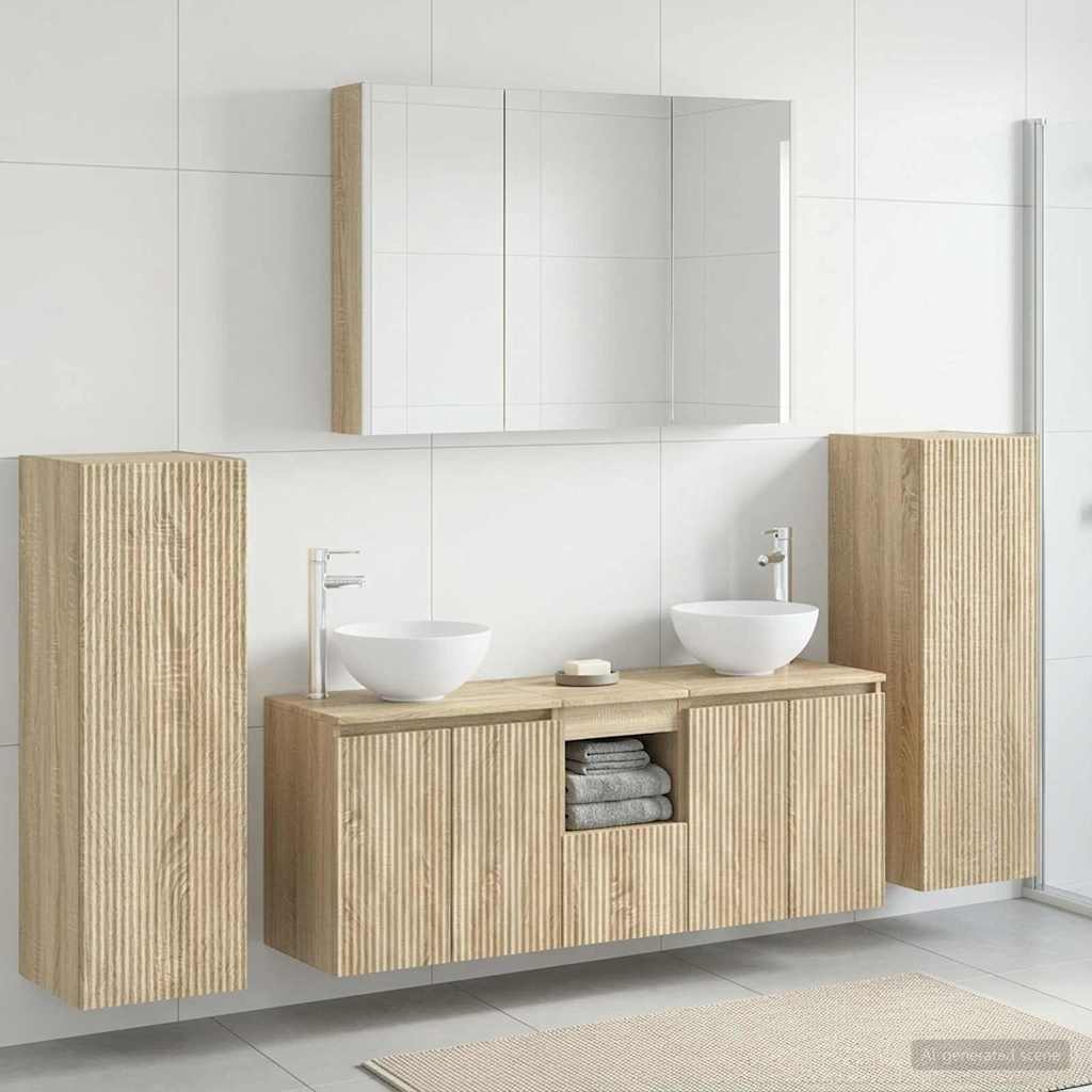 Set namještaja za kupaonicu 6 pcs Hrast sonoma