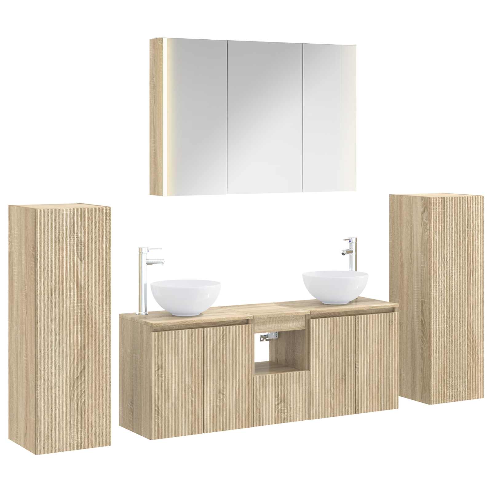 Set namještaja za kupaonicu 6 pcs Hrast sonoma