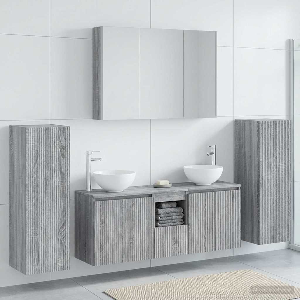 Set namještaja za kupaonicu 6 pcs Siva Sonoma