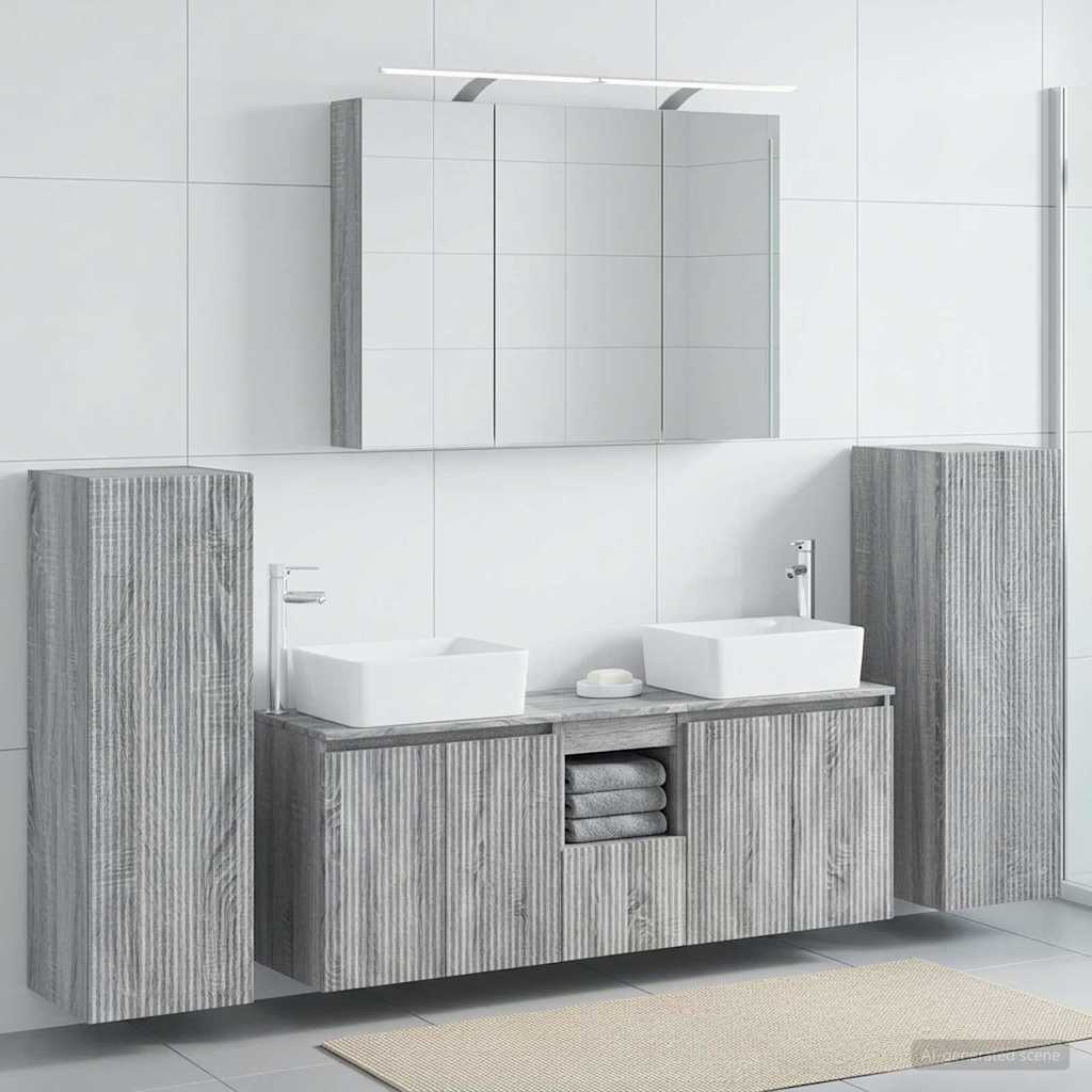 Set namještaja za kupaonicu 6 pcs Siva Sonoma