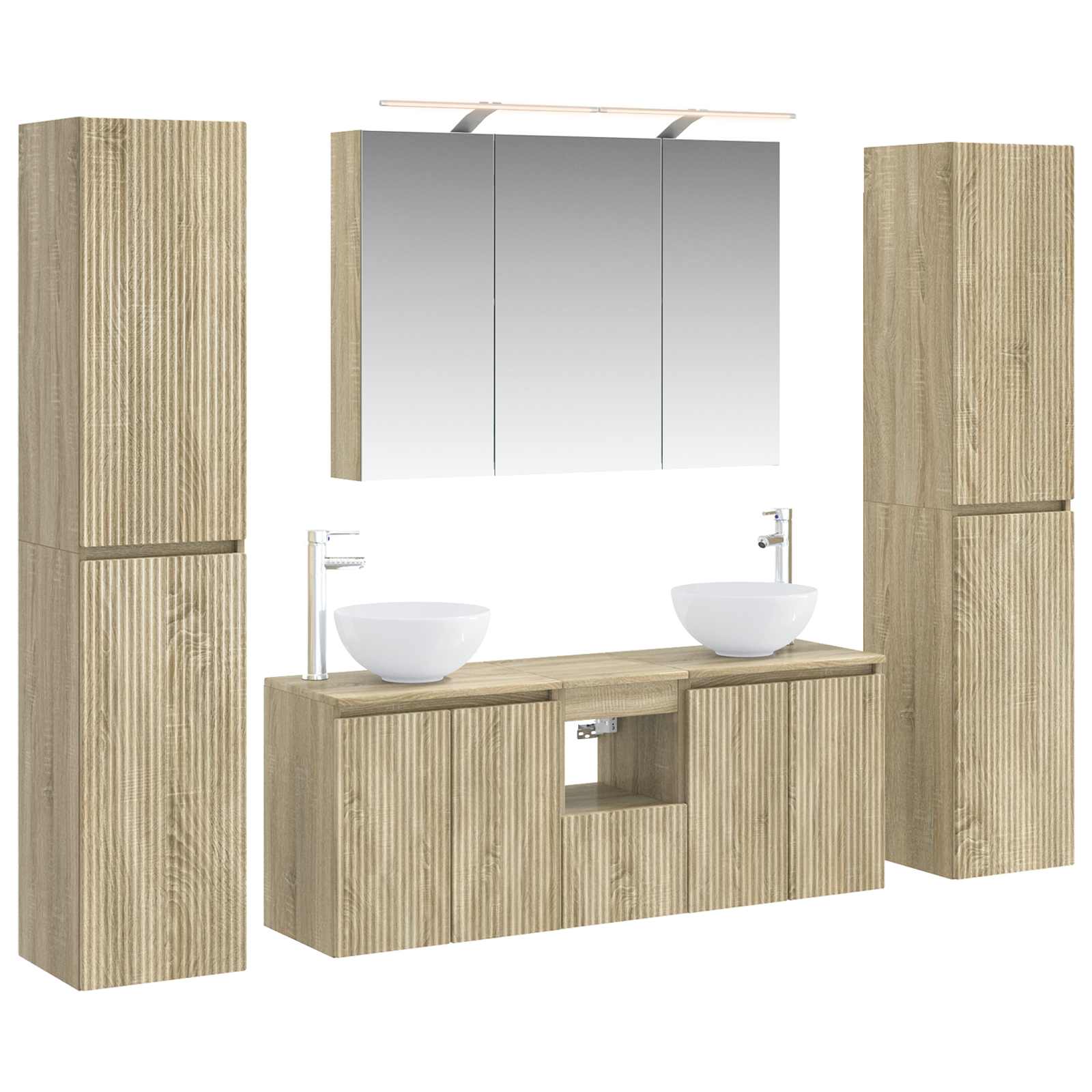 Set namještaja za kupaonicu 6 pcs Hrast sonoma