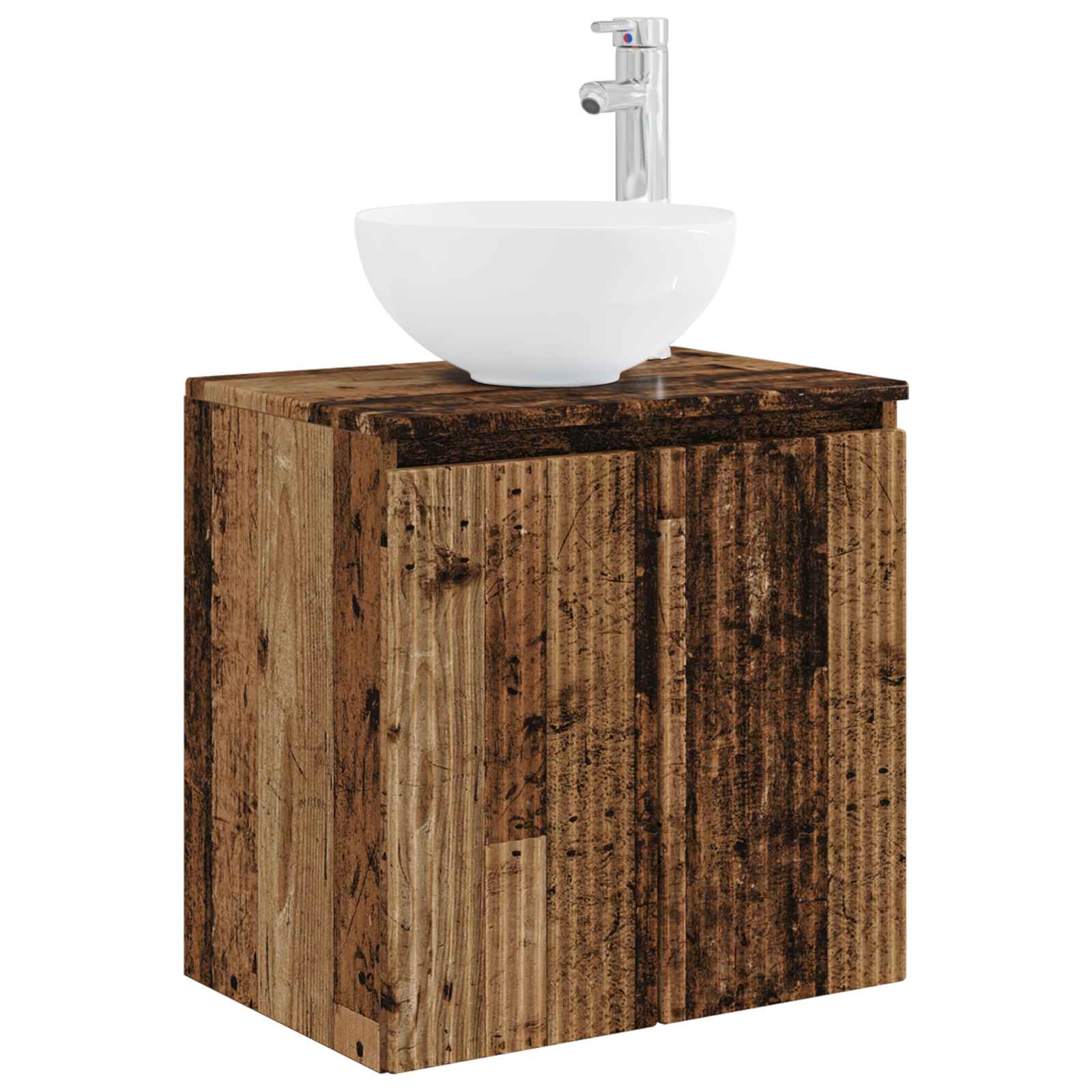 Set ormarića za kupaonicu 5 pcs Staro drvo 50 x 14,5 x 70 cm