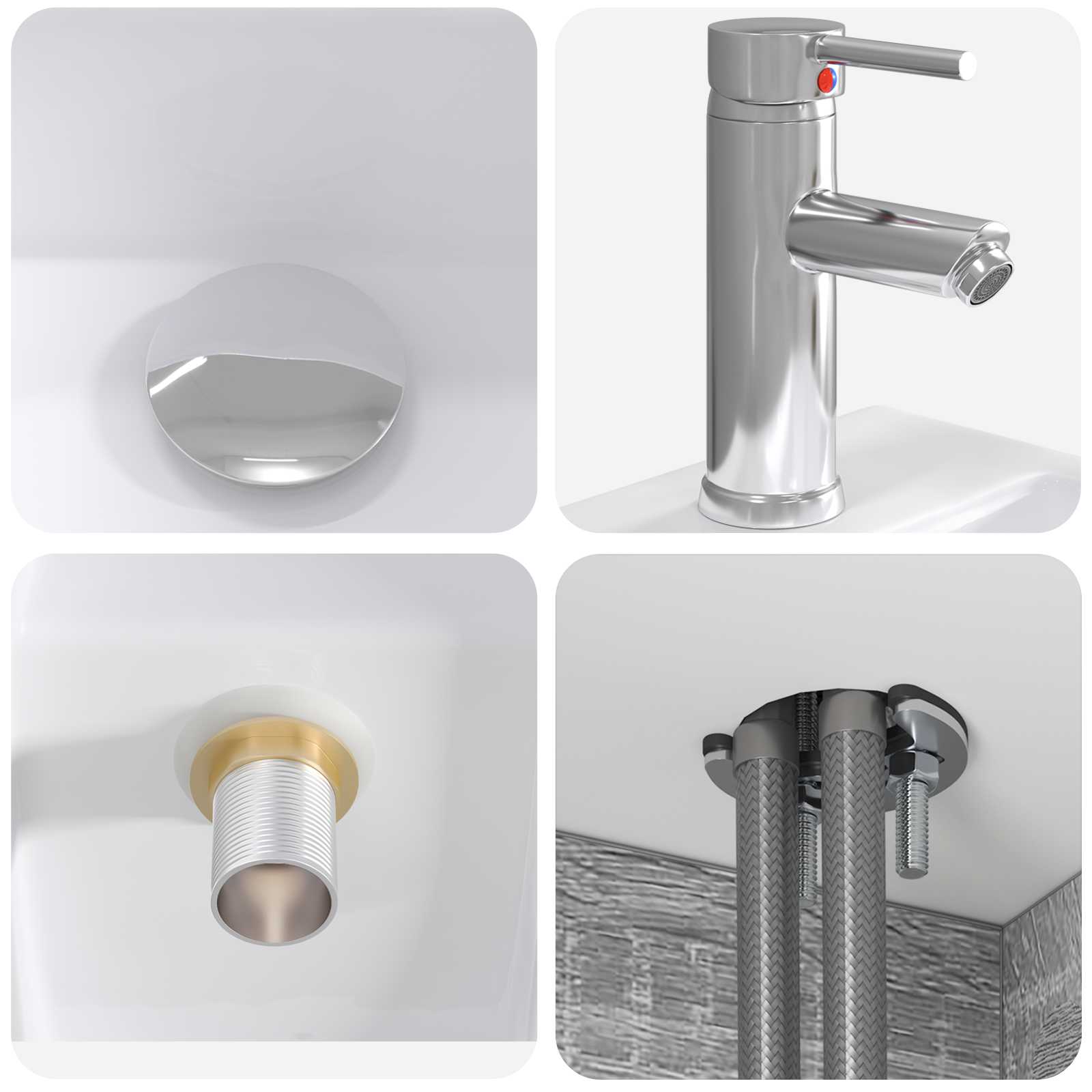 Set ormarića za kupaonicu 5 pcs Siva Sonoma 50 x 14,5 x 70 cm