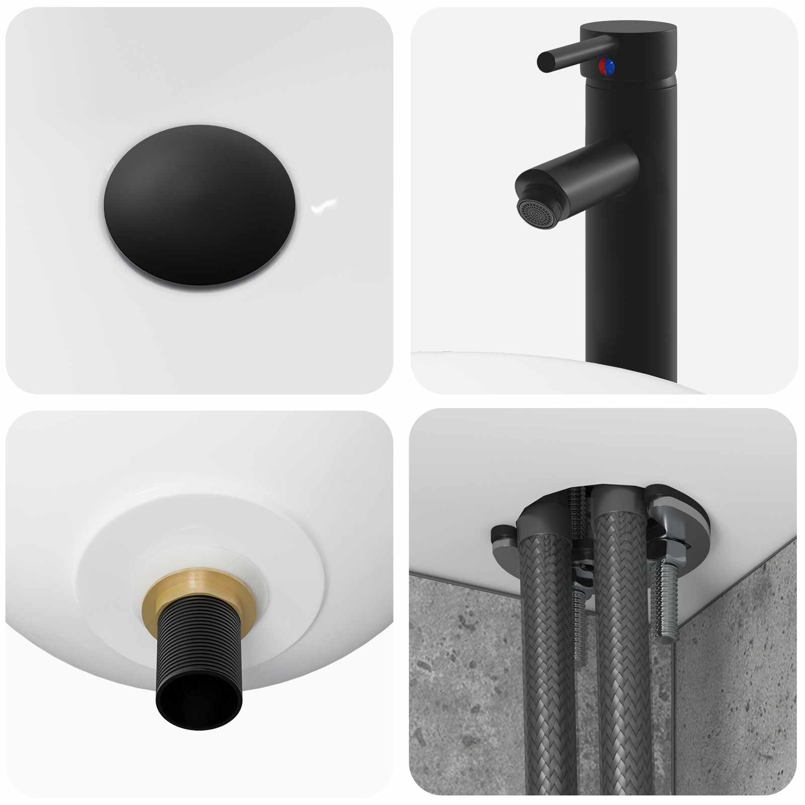 Set ormarića za kupaonicu 5 pcs Betonska siva