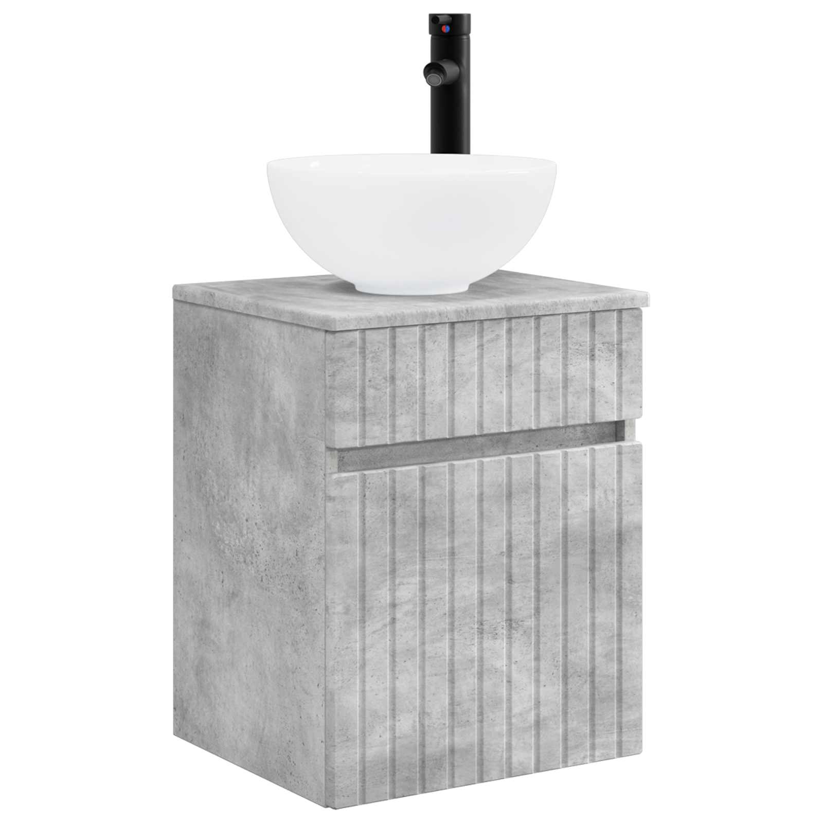 Set ormarića za kupaonicu 5 pcs Betonska siva
