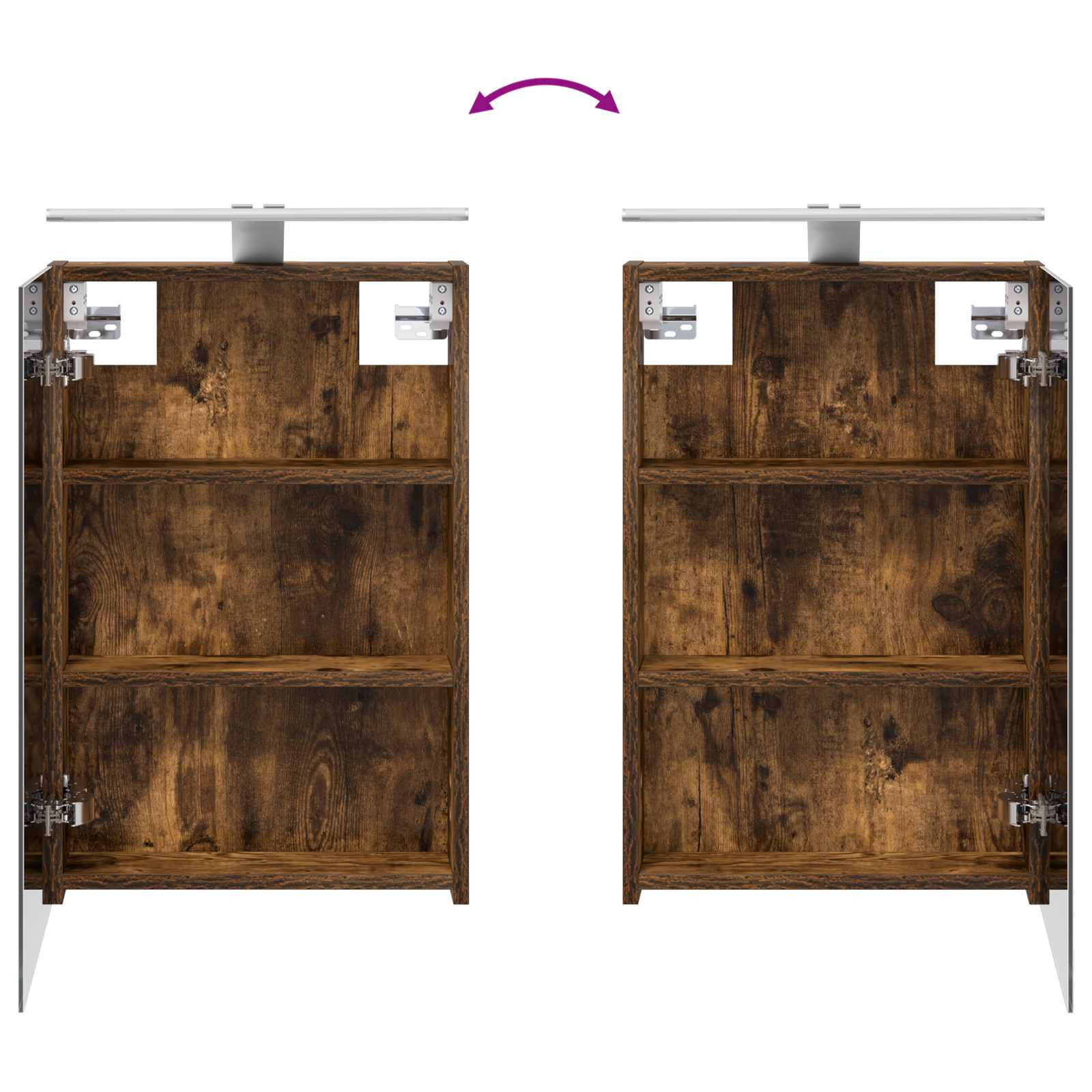 Set ormarića za kupaonicu 4 pcs Dimljeni hrast