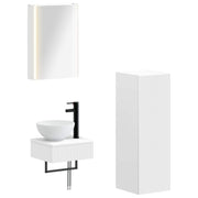 Set ormarića za kupaonicu 4 pcs Bijela 43 x 11,5 x 60,5 cm