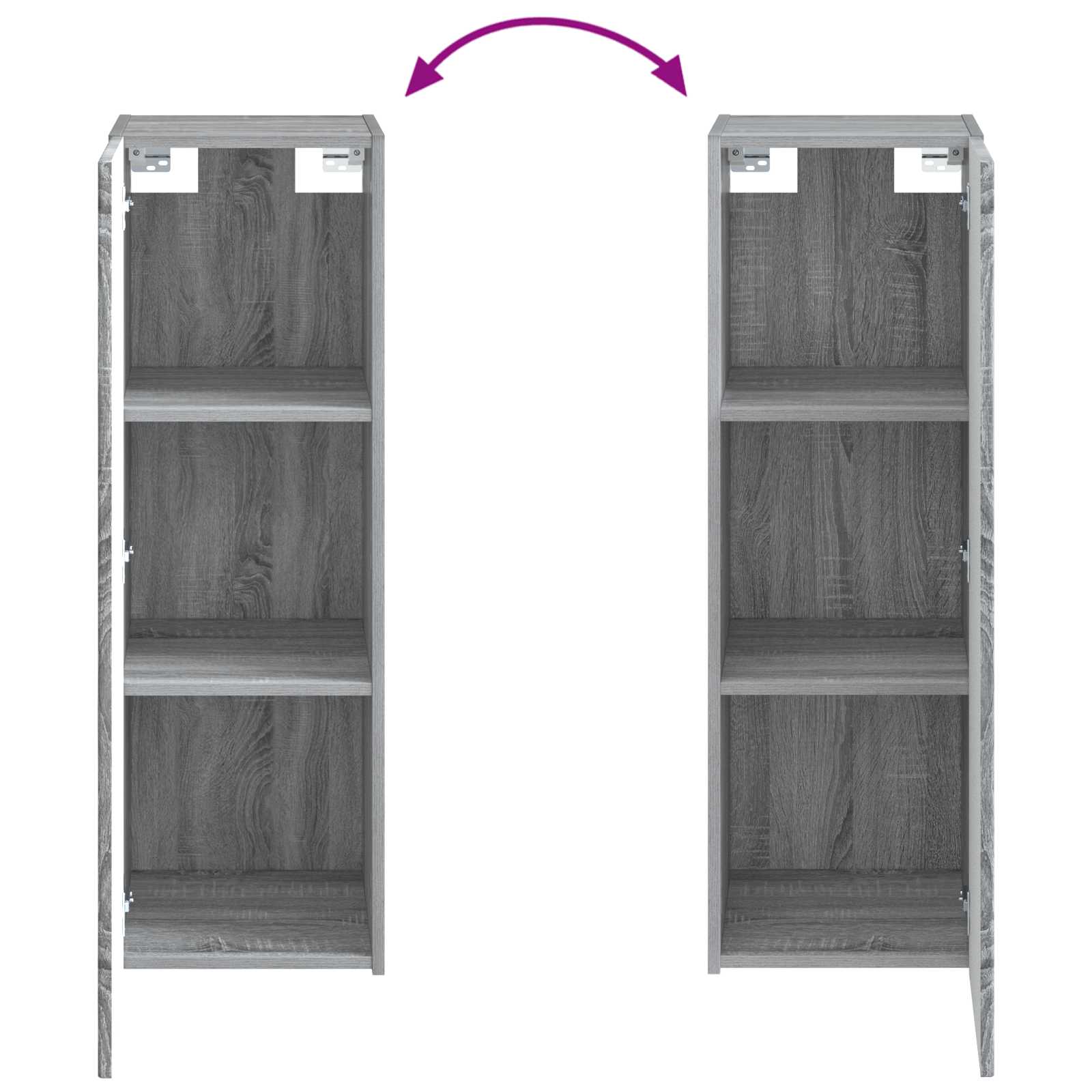 Set ormarića za kupaonicu 4 pcs Siva Sonoma 50 x 14,5 x 70 cm