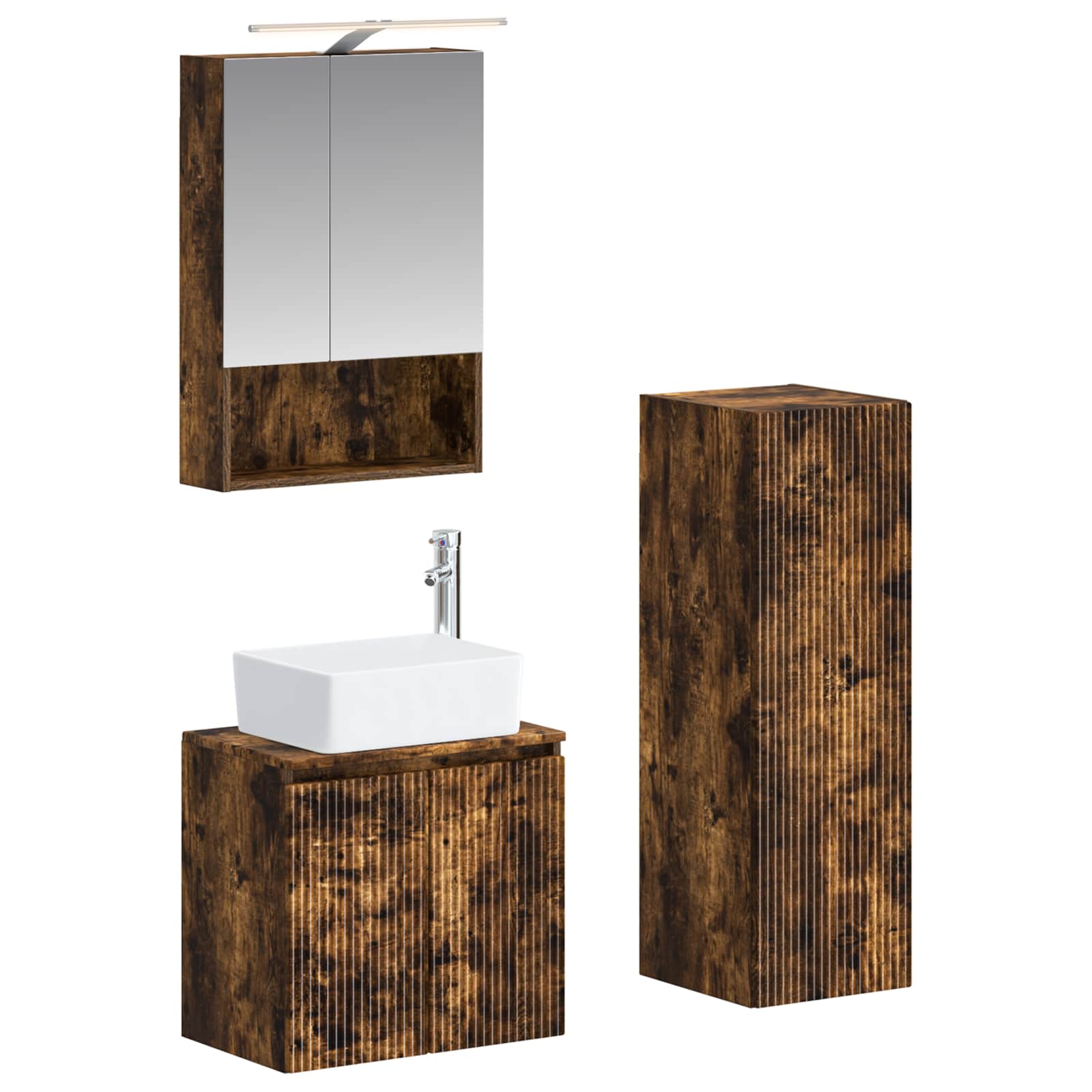 Set namještaja za kupaonicu 4 pcs Dimljeni hrast