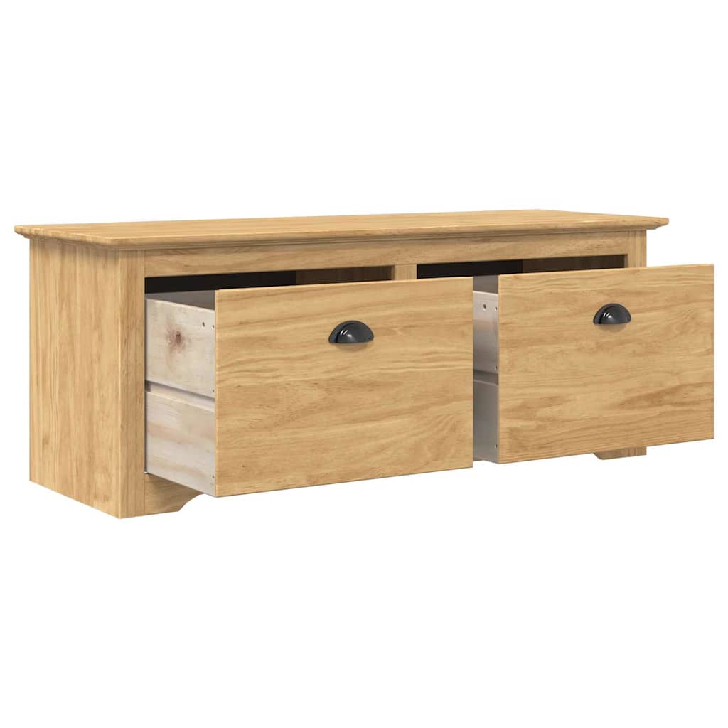 Klupa za hodnik s ladicama BODO Medeno smeđa 118 x 40 x 50 cm