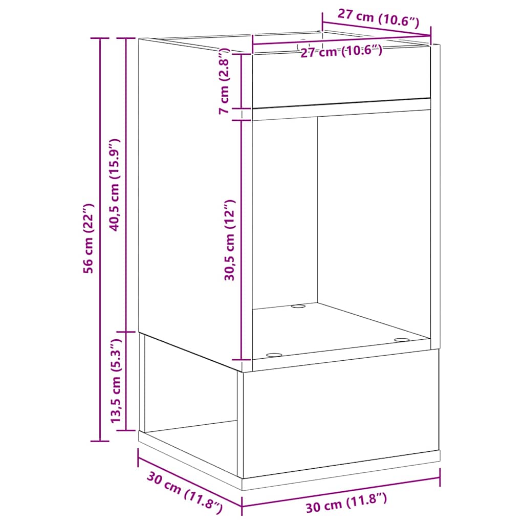 Konačna Stolić 2 pcs Betonski sivi 30 x 30 x 56 cm
