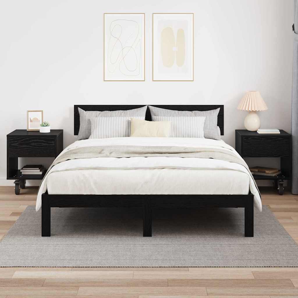 Noćni ormarić 2 pcs Crni hrast 40,5 x 40 x 48 cm