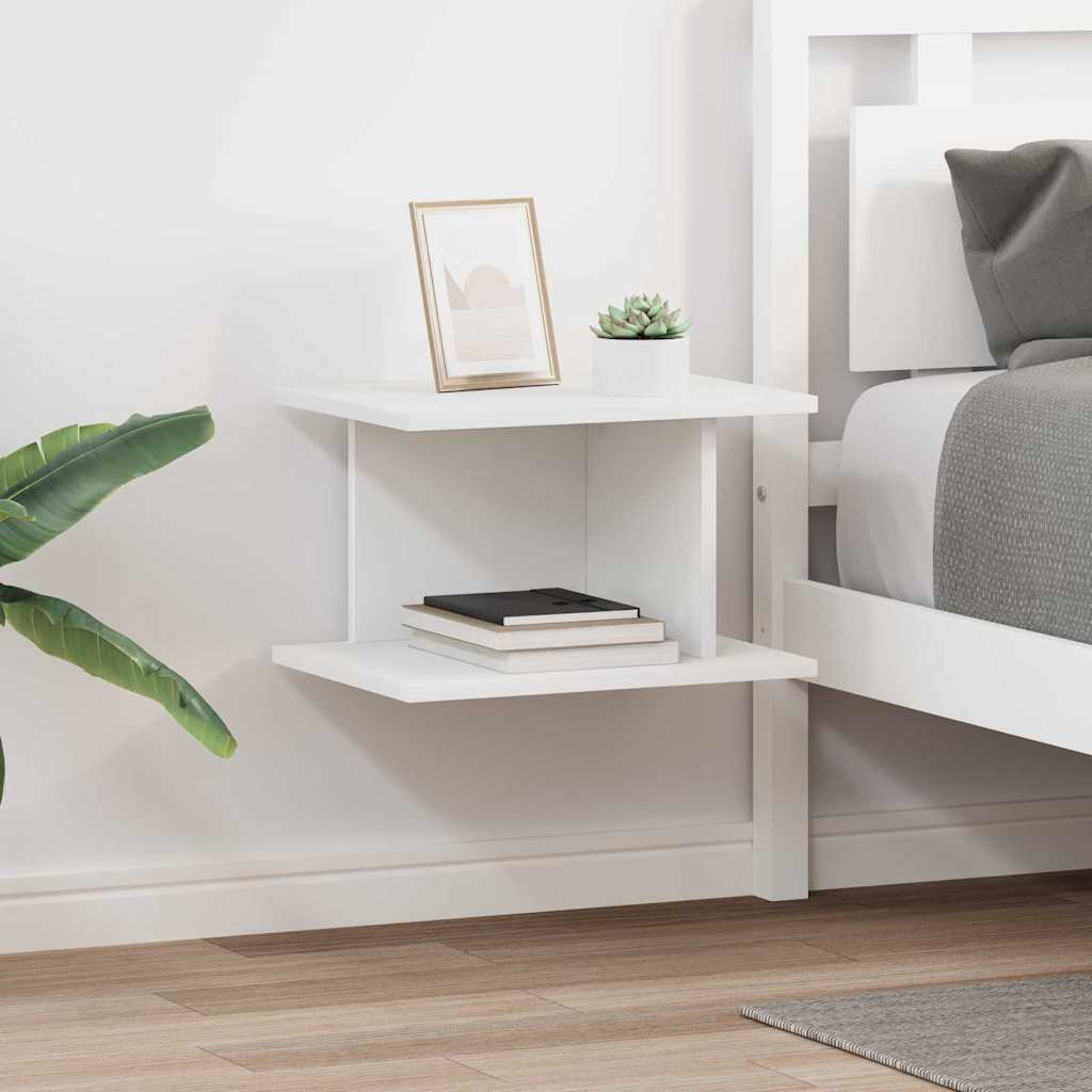 Noćni ormarić 2 pcs Bijelo 40 x 30 x 25 cm Konstruirano drvo