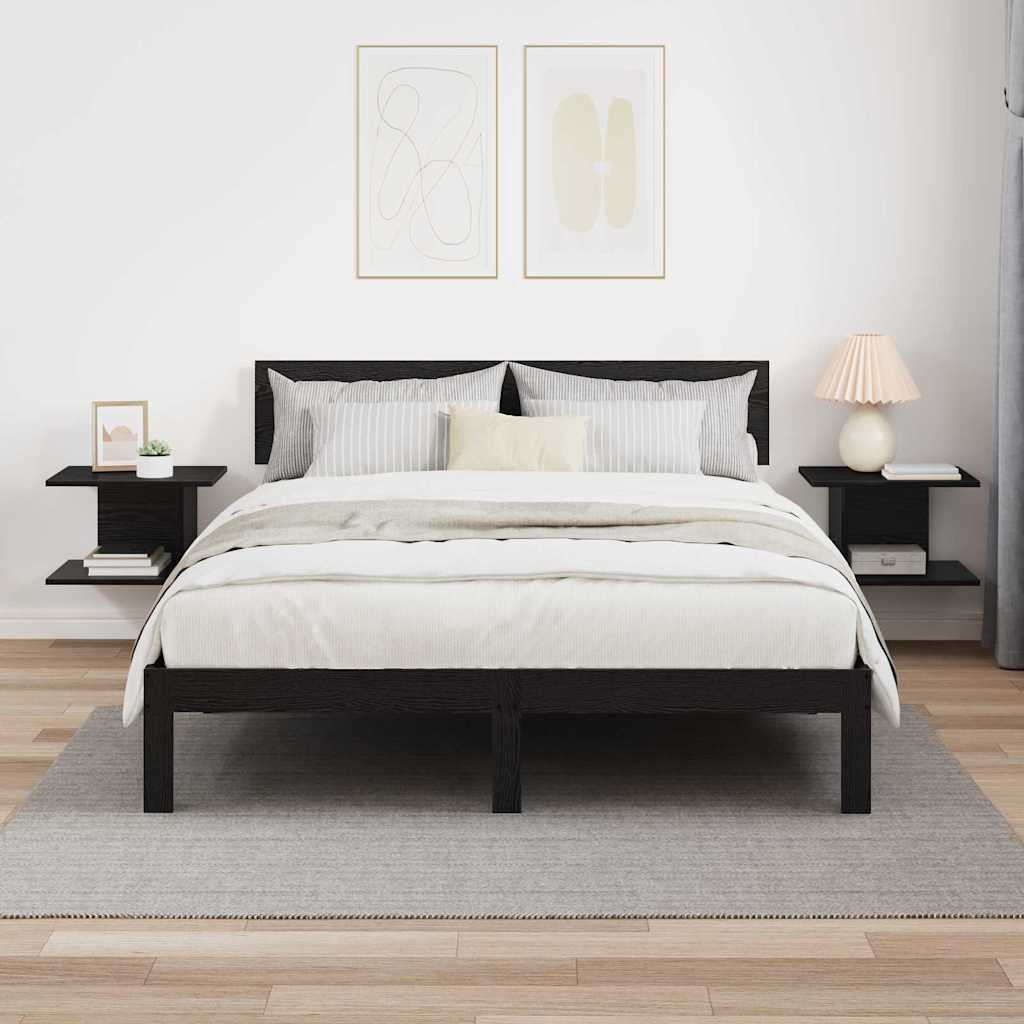 Noćni ormarić 2 pcs Crni hrast 40 x 30 x 25 cm