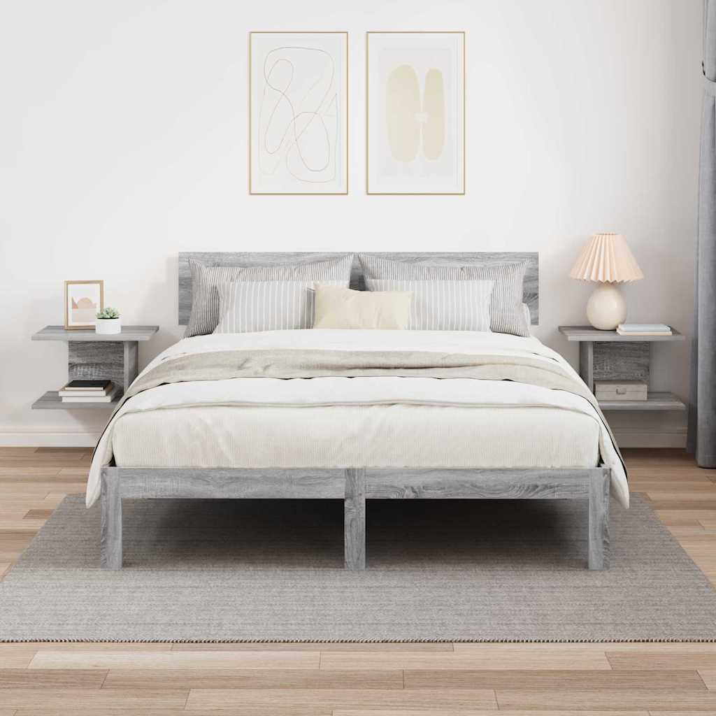 Noćni ormarić 2 pcs Siva Sonoma 40 x 30 x 25 cm