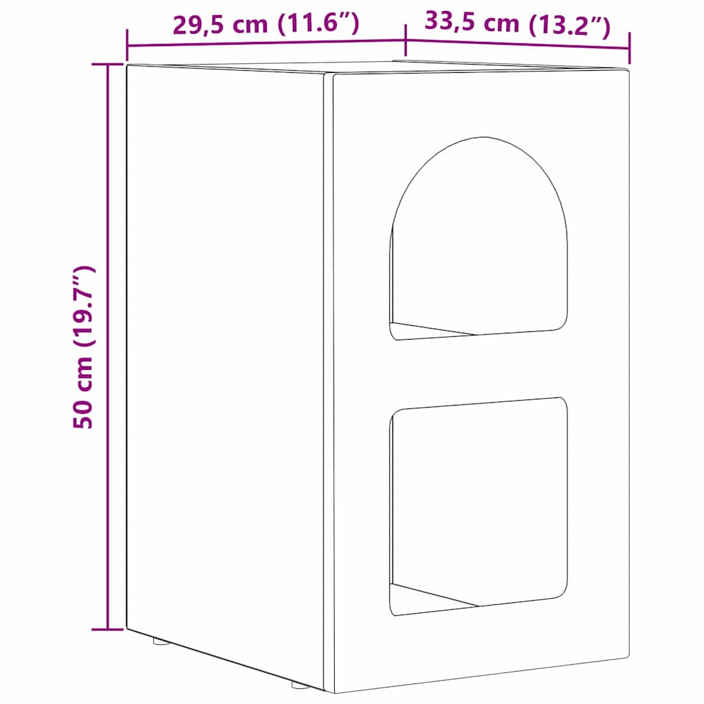 Noćni ormarić Crna 29,5 x 33,5 x 50 cm Konstruirano drvo