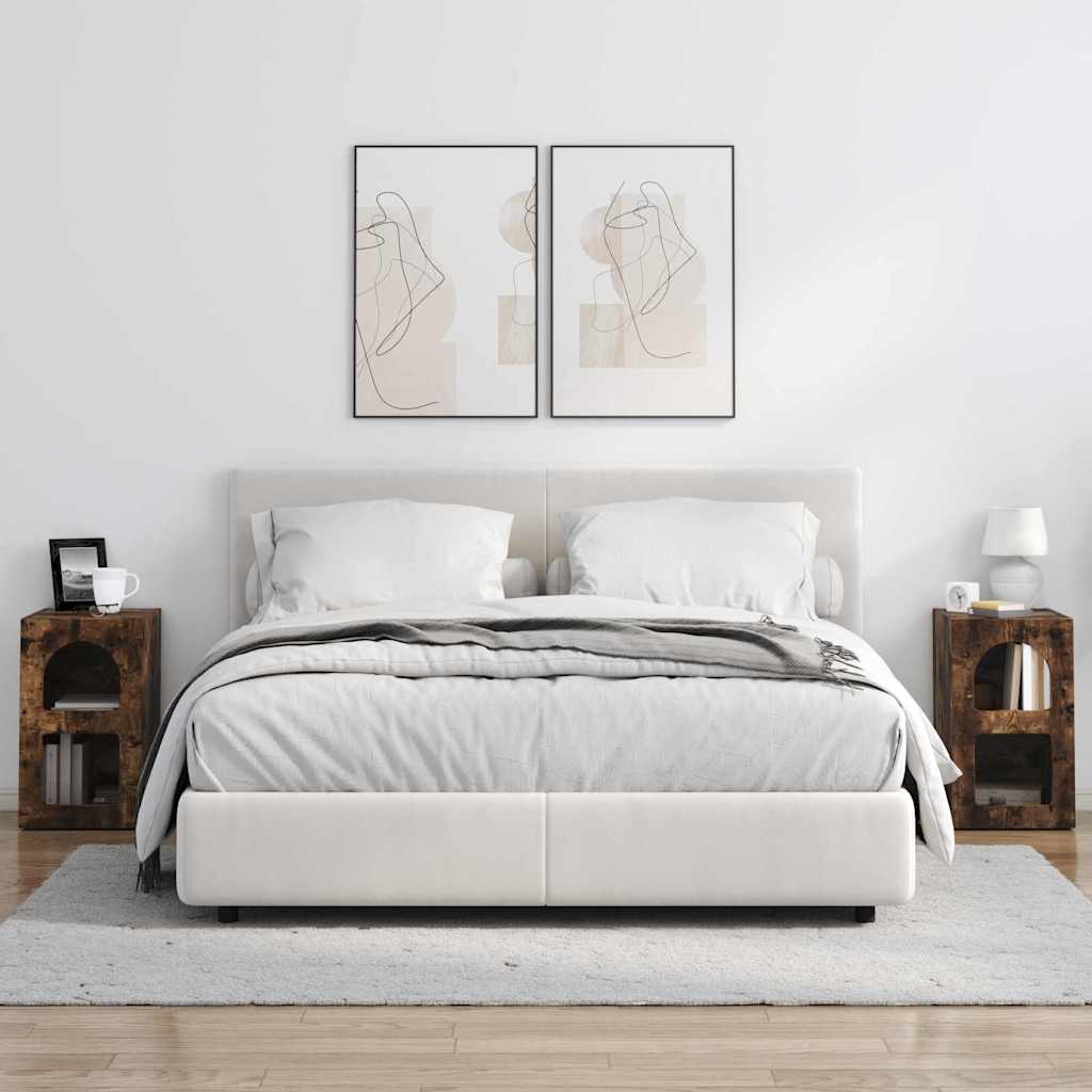 Noćni ormarić 2 pcs Dimljeni hrast 29,5 x 33,5 x 50 cm