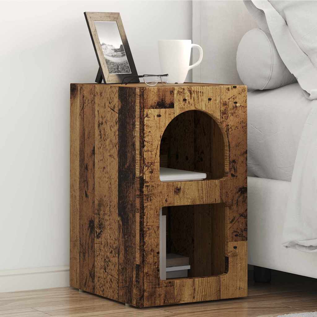 Noćni ormarić 2 pcs Staro drvo 29,5 x 33,5 x 50 cm