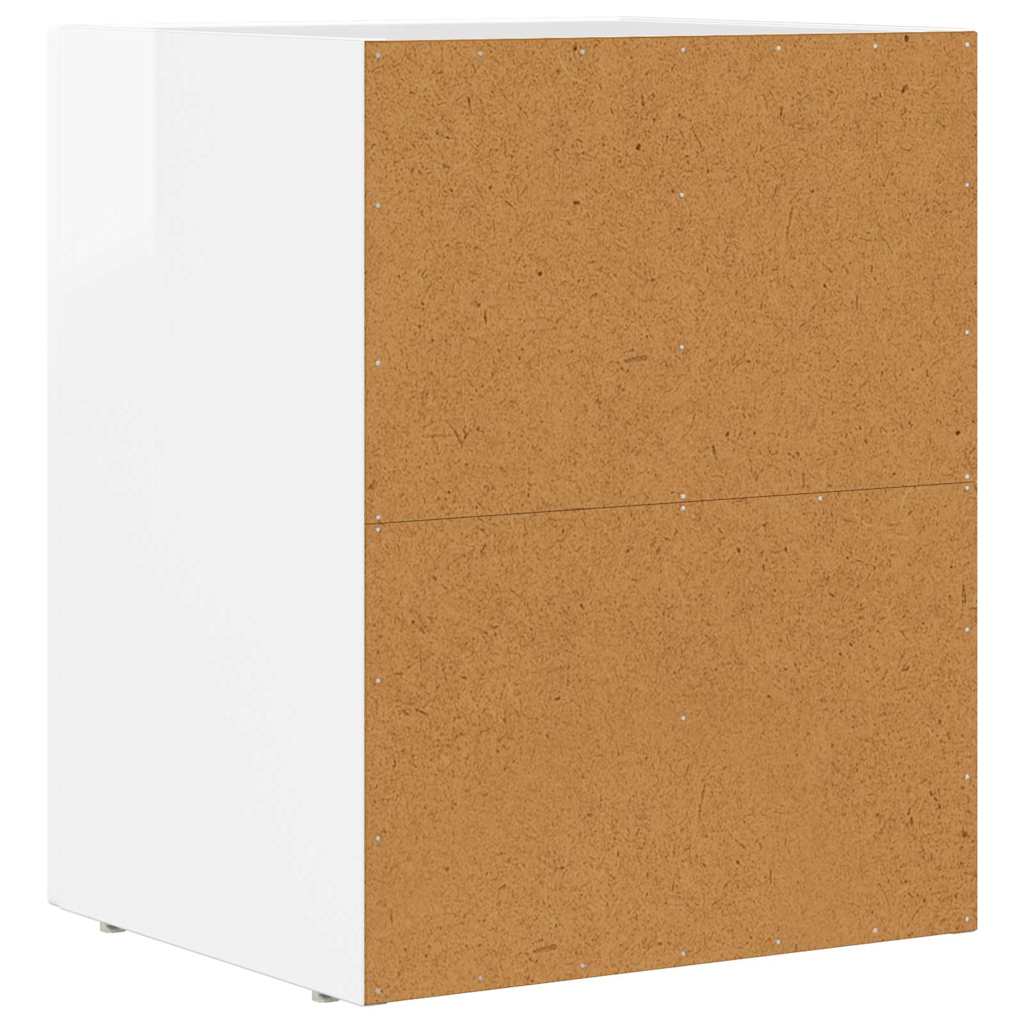 Noćni ormarić 2 pcs Visoki sjaj bijela 40 x 35 x 50 cm