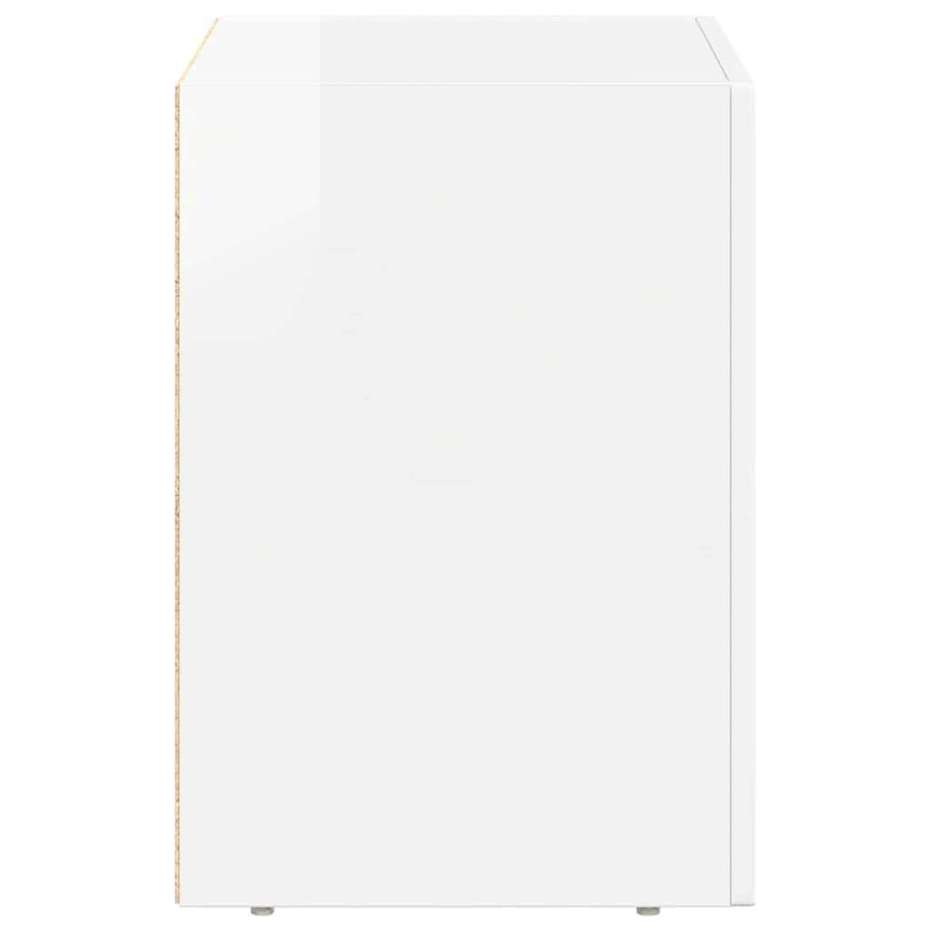 Noćni ormarić 2 pcs Visoki sjaj bijela 40 x 35 x 50 cm