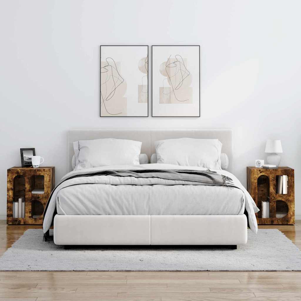 Noćni ormarić 2 pcs Dimljeni hrast 40 x 35 x 50 cm