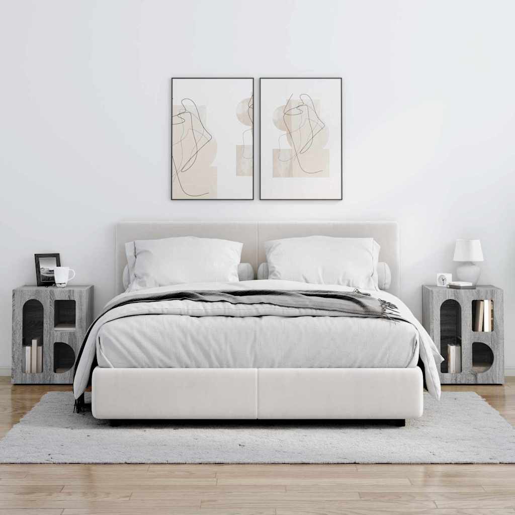 Noćni ormarić 2 pcs Siva Sonoma 40 x 35 x 50 cm