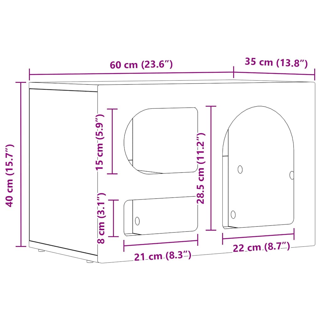 TV ormar Bijelo 60 x 35 x 40 cm Konstruirano drvo