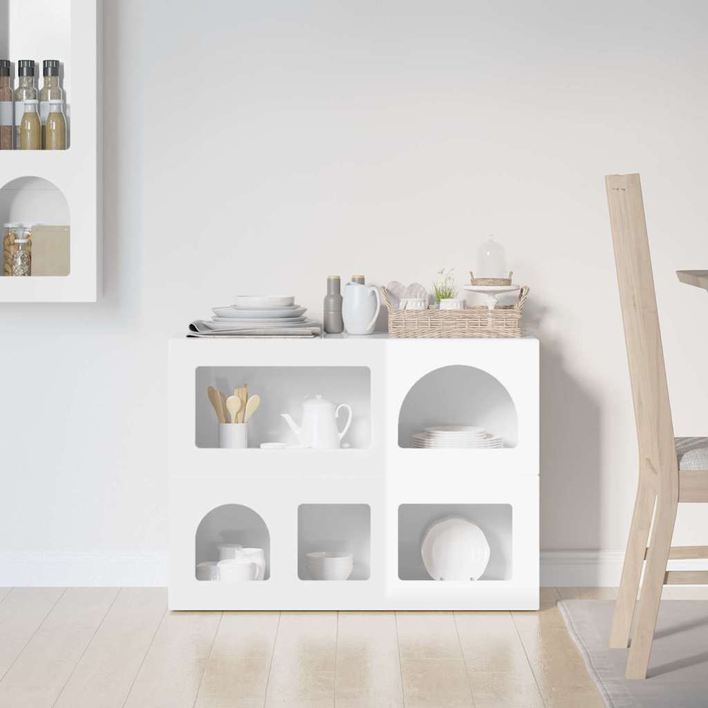 Kreveta Visoki sjaj bijela 80.5 x 35 x 59 cm Konstruirano drvo