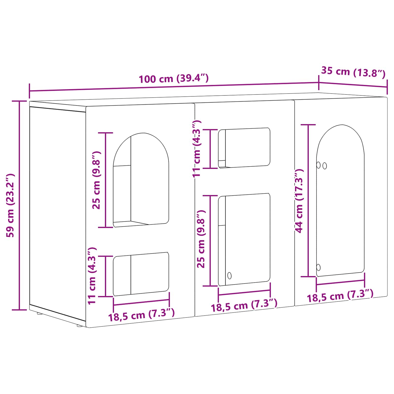 Kreveta Bijelo 100 x 35 x 59 cm Konstruirano drvo