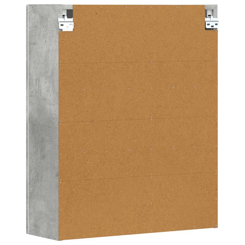 Viseći ormarić s policom Zidne Betonski sivi 59 x 20 x 71.5 cm