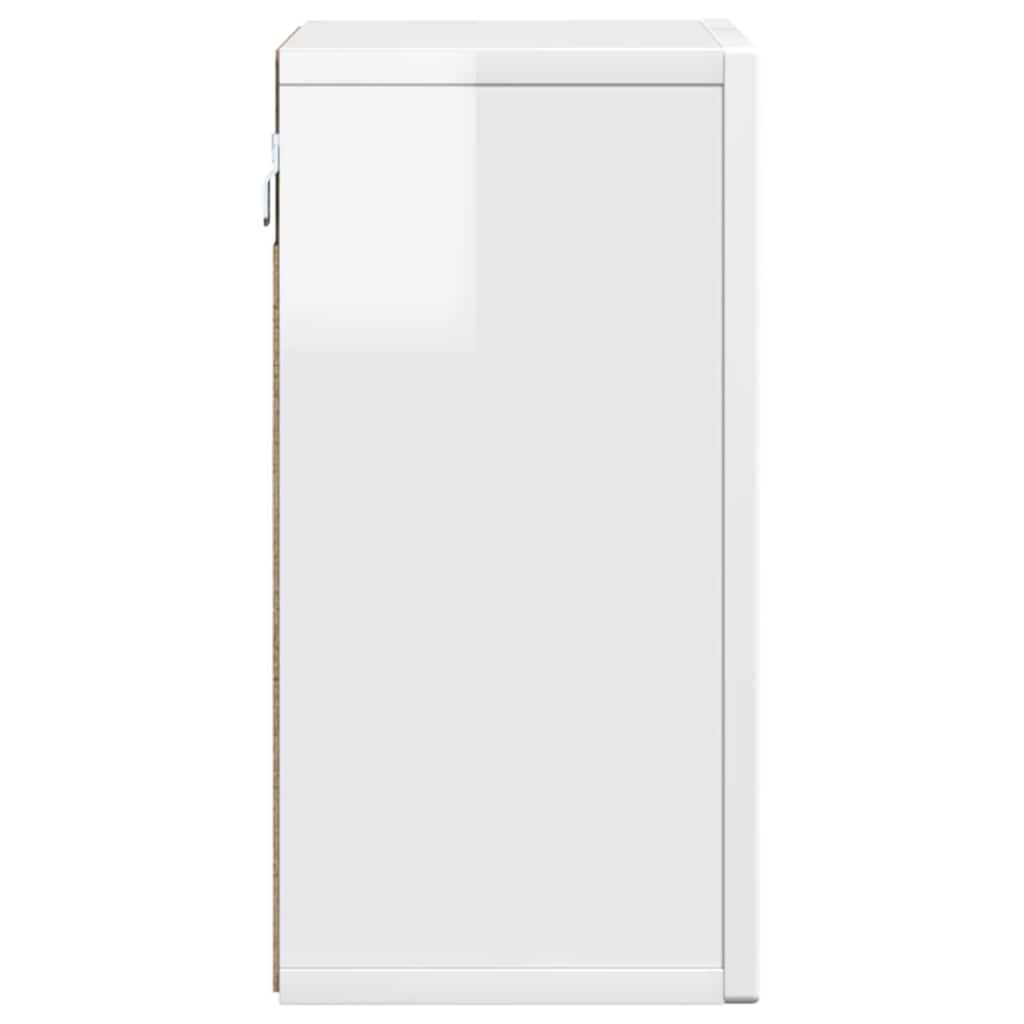 Viseći ormarić s policom Visoki sjaj bijela 60 x 20 x 40 cm