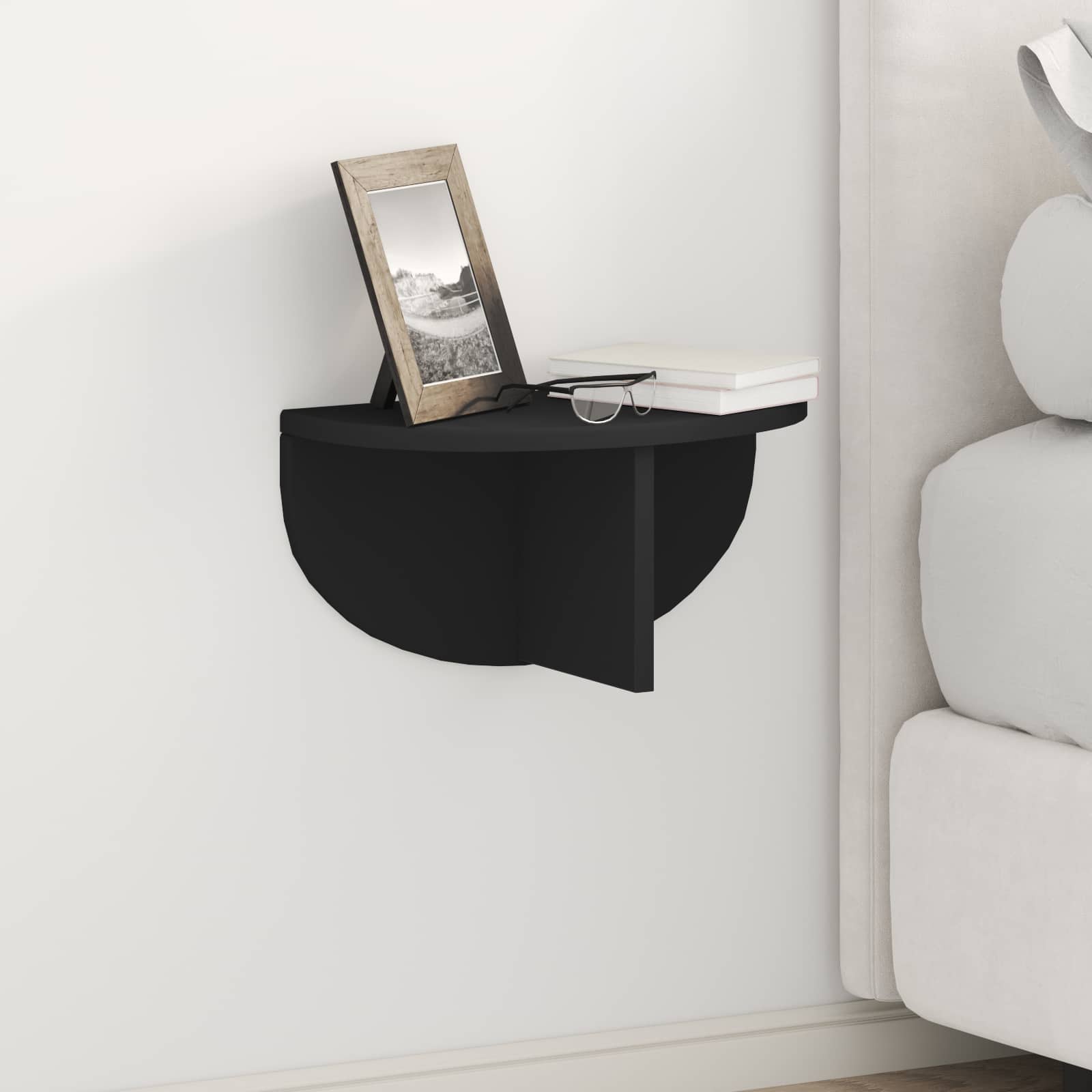 Polica na zidu Zidne Crna 38 x 19 x 19 cm Konstruirano drvo