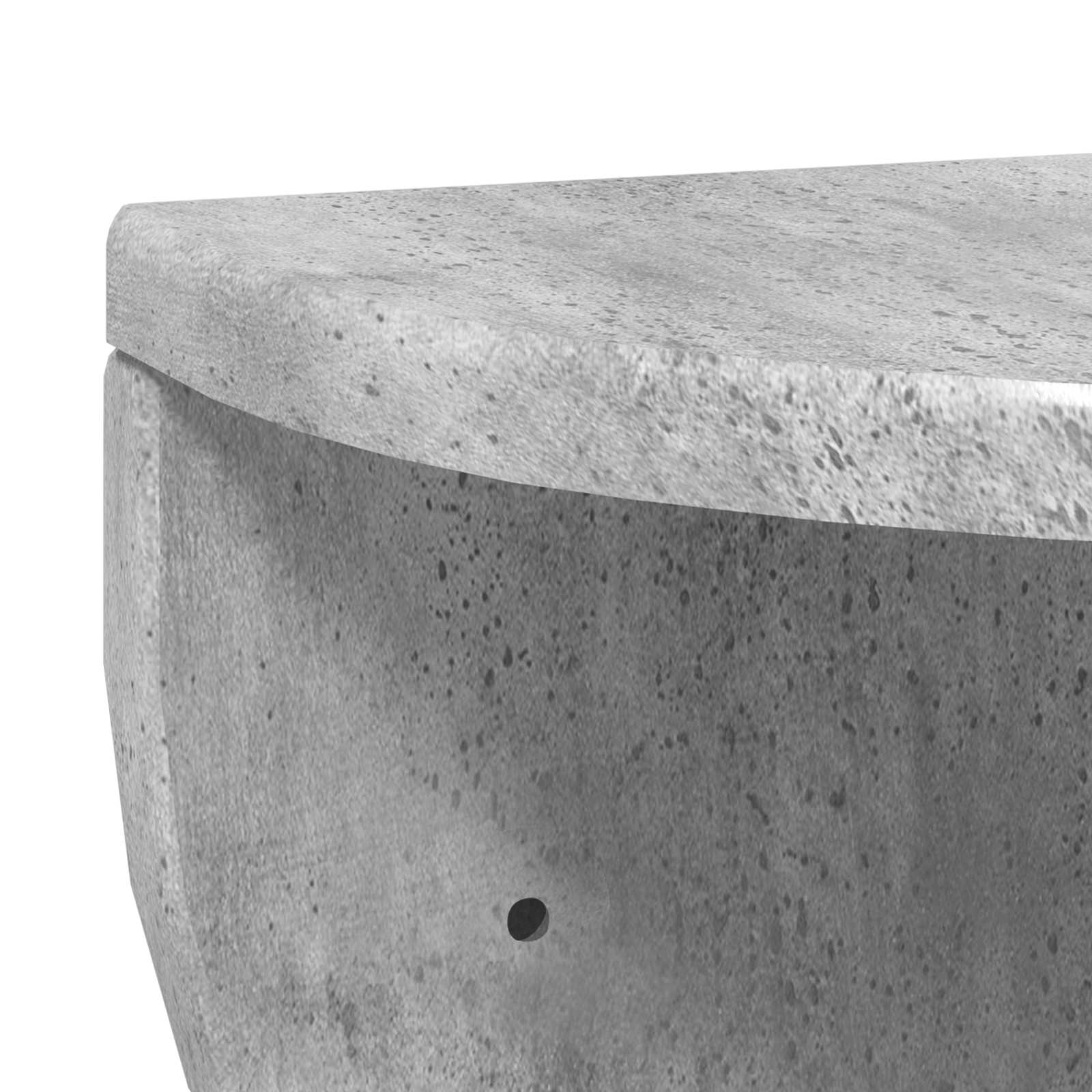 Polica na zidu Zidne 2 pcs Betonski sivi 38 x 19 x 19 cm