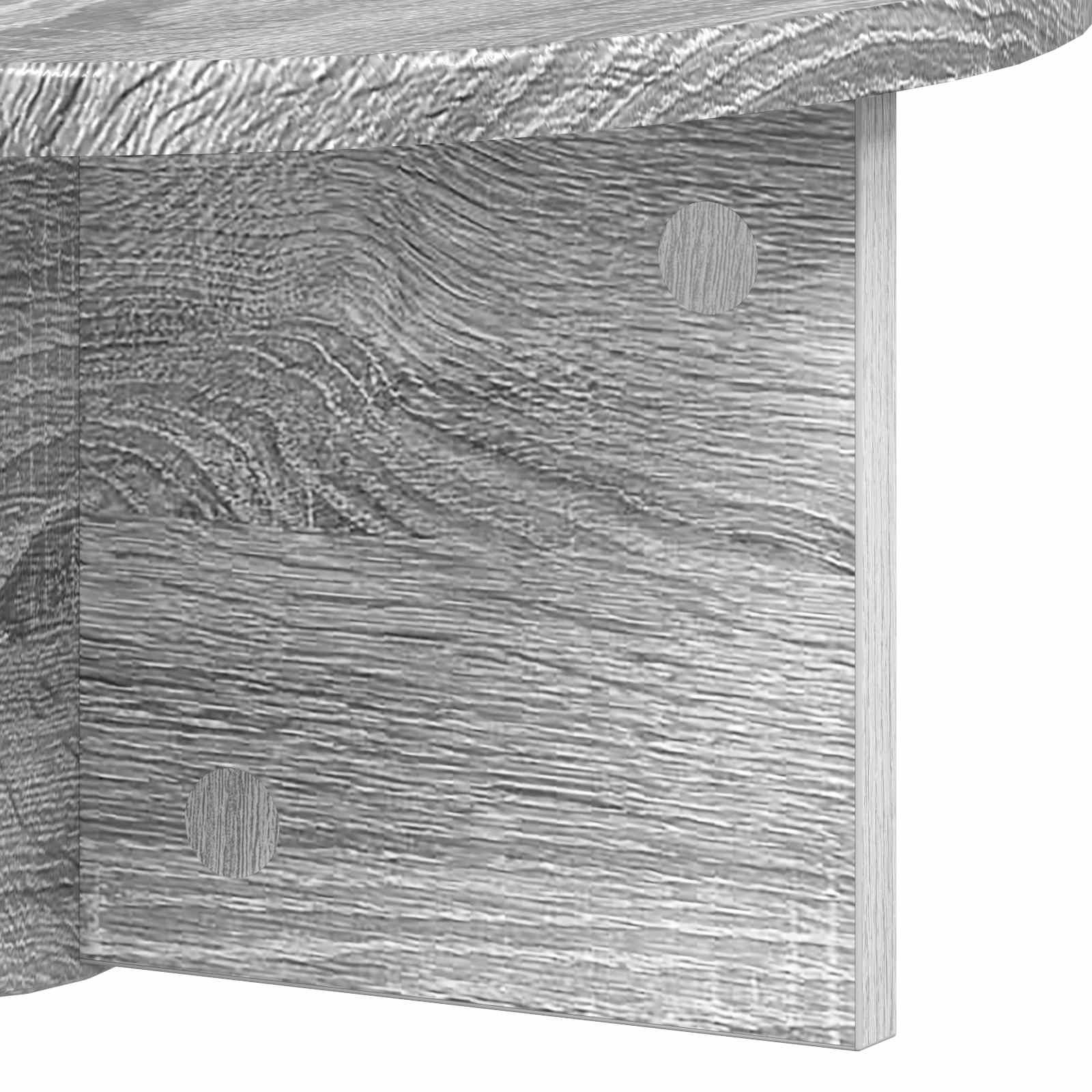 Polica na zidu Zidne 2 pcs Siva Sonoma 38 x 19 x 19 cm