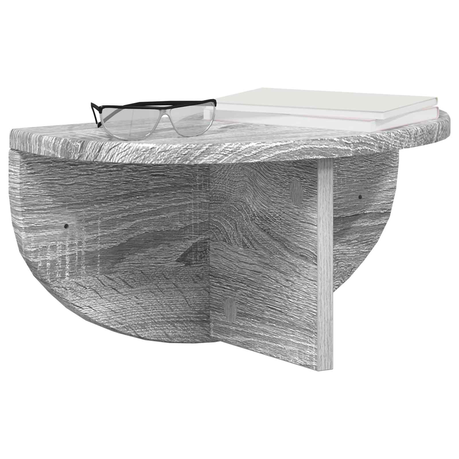 Polica na zidu Zidne 2 pcs Siva Sonoma 38 x 19 x 19 cm