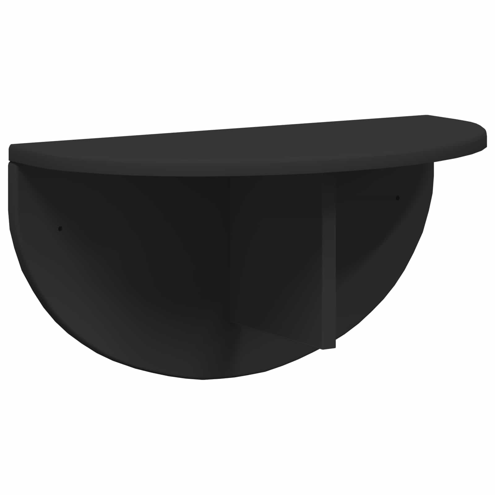 Polica na zidu 2 pcs Crna 48 x 24 x 24 cm Konstruirano drvo
