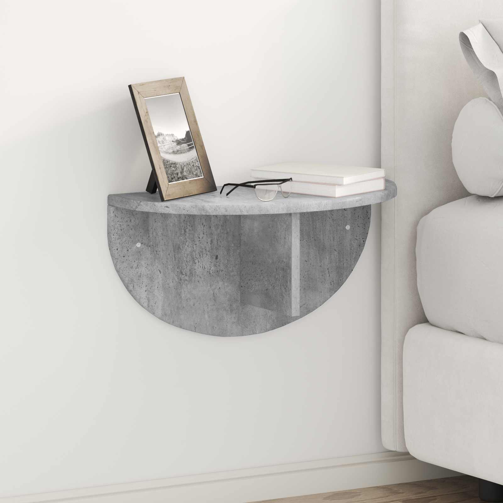 Polica na zidu Betonski sivi 48 x 24 x 24 cm Konstruirano drvo